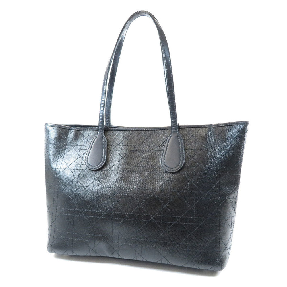Christian Dior Cannage Tote Bag Leather Black - Picture 1 of 8